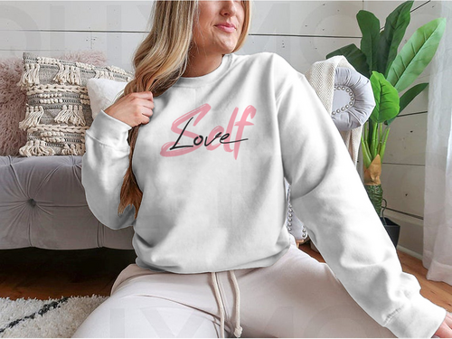 Self-Love Requires Bravery Modern Calligraphy Design for Sweatshirt