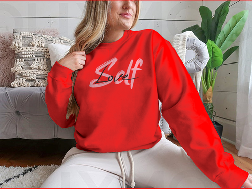 Self-Love Requires Bravery Modern Calligraphy Design for Sweatshirt