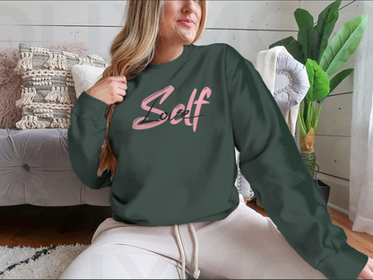 Self-Love Requires Bravery Modern Calligraphy Design for Sweatshirt