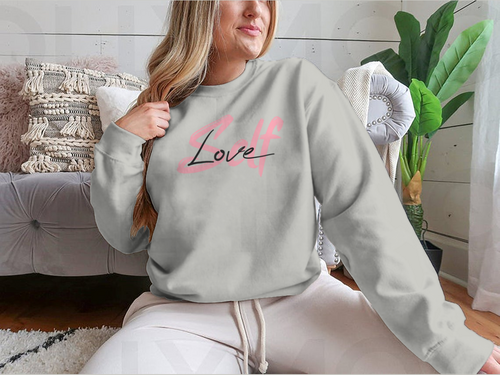 Self-Love Requires Bravery Modern Calligraphy Design for Sweatshirt