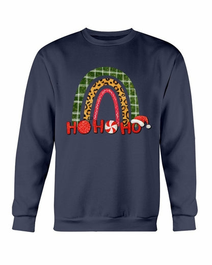 HO HO HO Rainbow Santa Christmas Sweatshirt