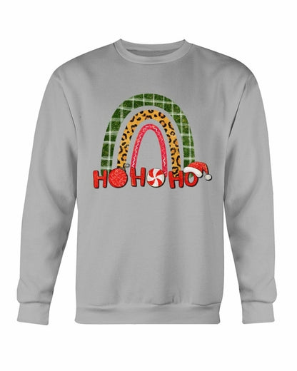 HO HO HO Rainbow Santa Christmas Sweatshirt