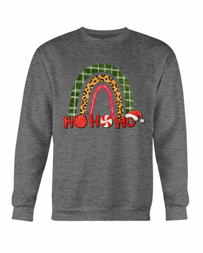 HO HO HO Rainbow Santa Christmas Sweatshirt